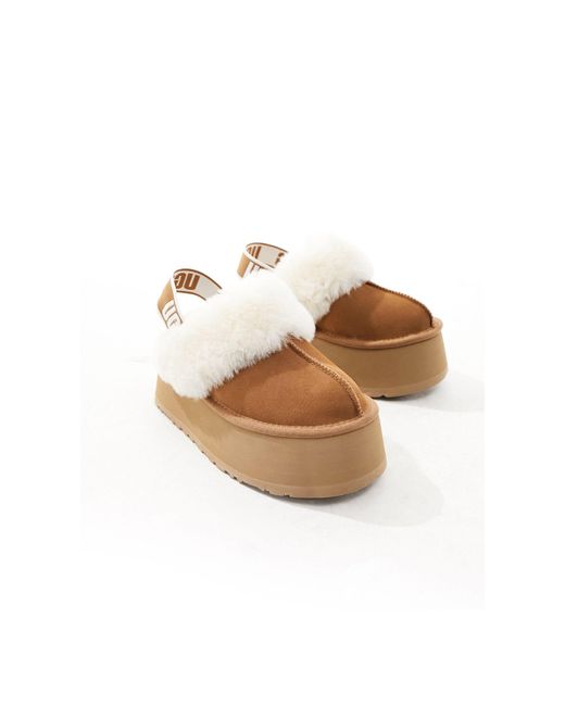 UGG Funkette Slippers in White | Lyst UK