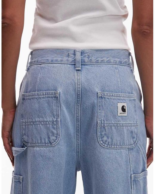 Vaqueros Claro De Pernera Ancha Con Lavado A La Piedra Jens De Carhartt de color Blue