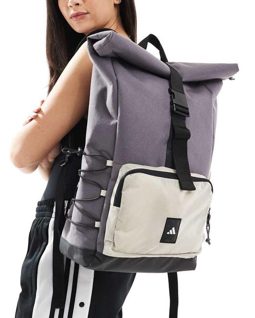 Adidas Originals Gray Adidas Training Roll Top Backpack