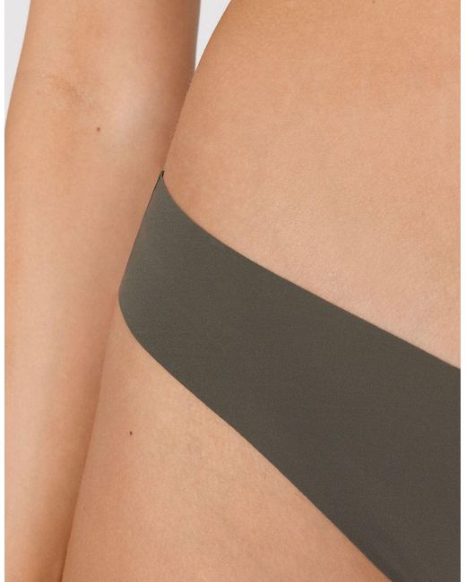 Tezenis Gray High-Leg Laser-Cut Brazilian Briefs