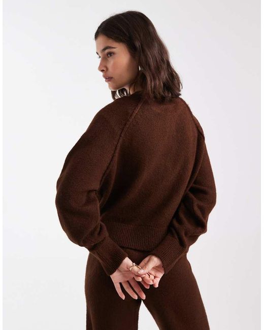 ASOS Black Co-Ord Knitted Long Sleeve Henley Jumper