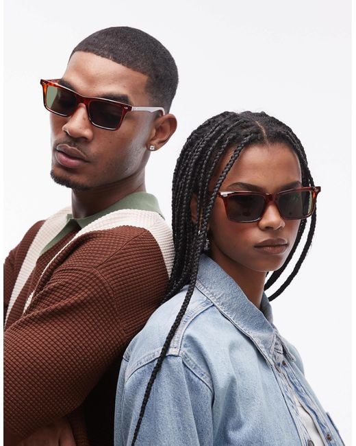 Le Specs Brown – broski – eckige sonnenbrille