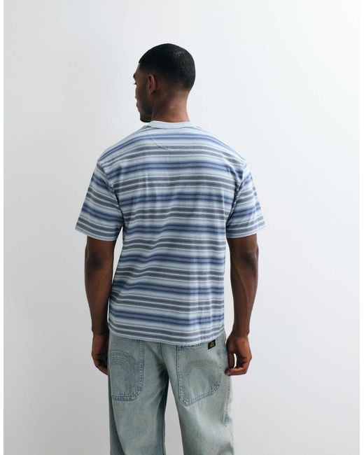 Pull ample à manches courtes rayé clair Vans pour homme en coloris Blue