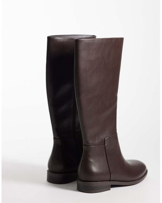 London Rebel Brown Paloma Refined Riding Boots