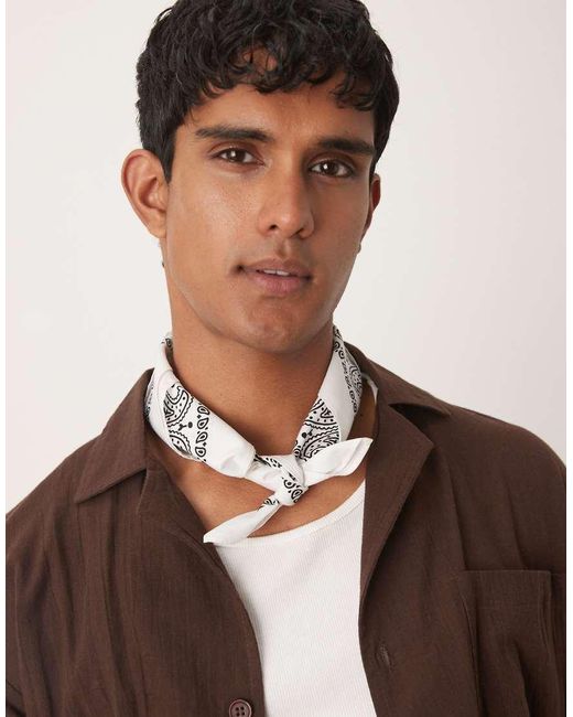 ASOS Bandana Met Paisley Motief in het Brown voor heren