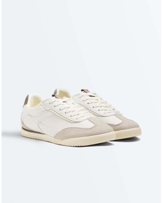 Oysho White Retro-style Sports Shoes