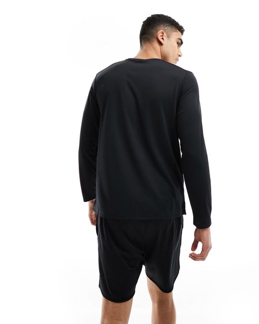 Nike Black Dri-fit Miler Long Sleeve Top for men