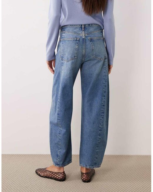 ARKET Blue Bloom Barrel Shaped Jeans