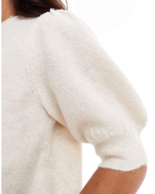 Vero Moda White Short Sleeved Knitted Top