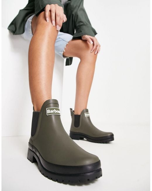 Mallow - stivali da pioggia kaki di Barbour in Bianco | Lyst