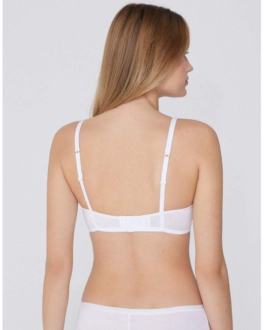 Tezenis White Lisbon Cotton Triangle Bra