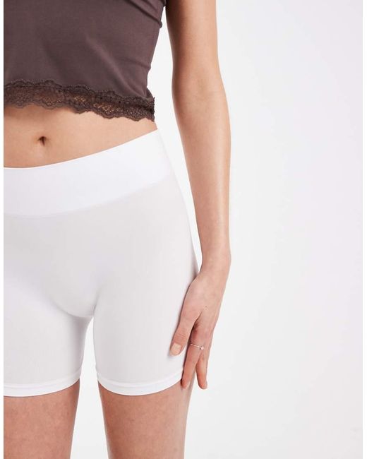 ONLY White Seamless legging Shorts