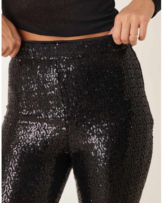 ASOS Black Tailored Sequin Capri Trousers