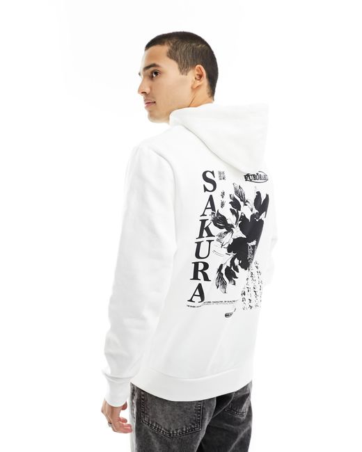 River Island – kapuzenpullover in White für Herren