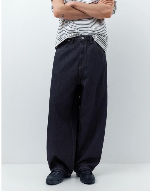 Pull&Bear – superweite jeans in Blue für Herren