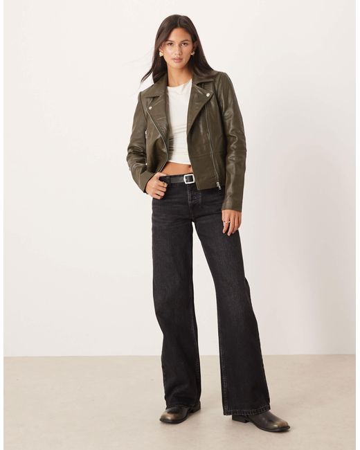 Y.A.S Brown – hochwertige bikerjacke aus leder