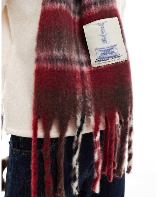 Jack & Jones Red Chunky Scarf for men