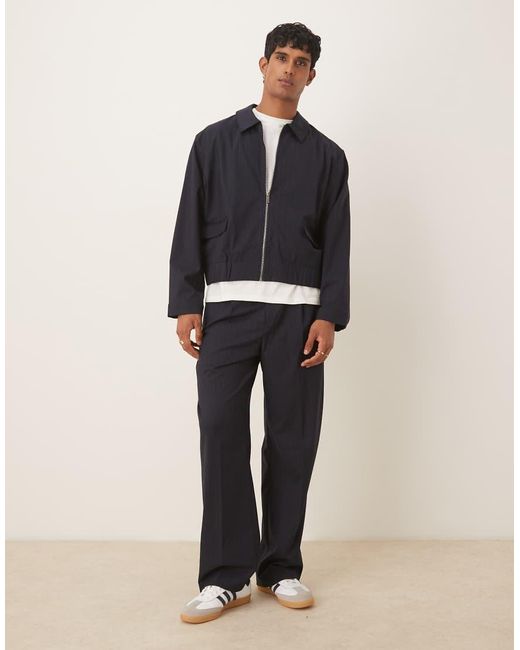 Chaqueta De Vestir Con Diseño Estilo Blusón Y Raya Diplomática De (Parte De Un Conjunto) ASOS de hombre de color Black