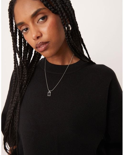ASOS Black Structured Knit T Shirt