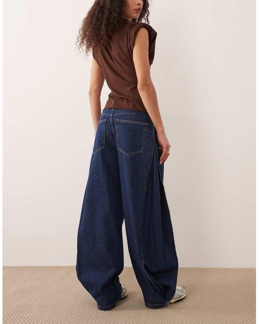 ARKET Blue Tiki Barrel Leg Jeans