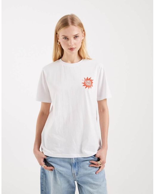 Santa Cruz White Sun Daze Graphic T-shirt