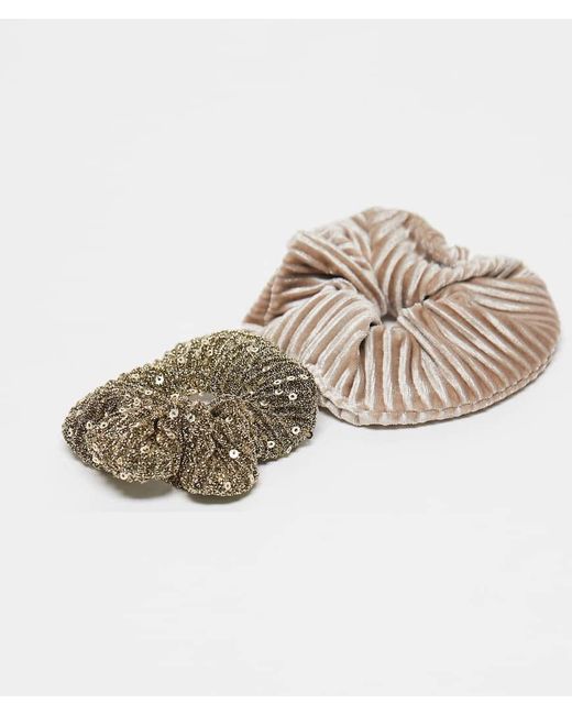 ONLY White 2-Pack Scrunchies