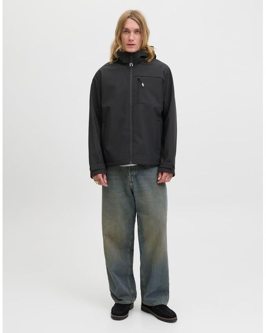 Jack & Jones Blue Hooded Windbreaker Jacket for men