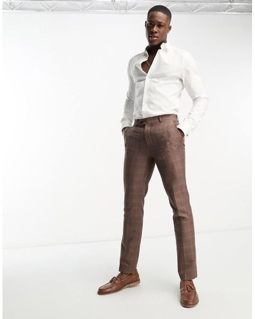 Gianni Feraud White Slim Suit Pants for men