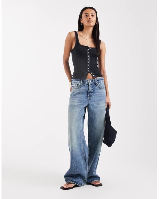 Free People Black End Game Pointelle Tank Top