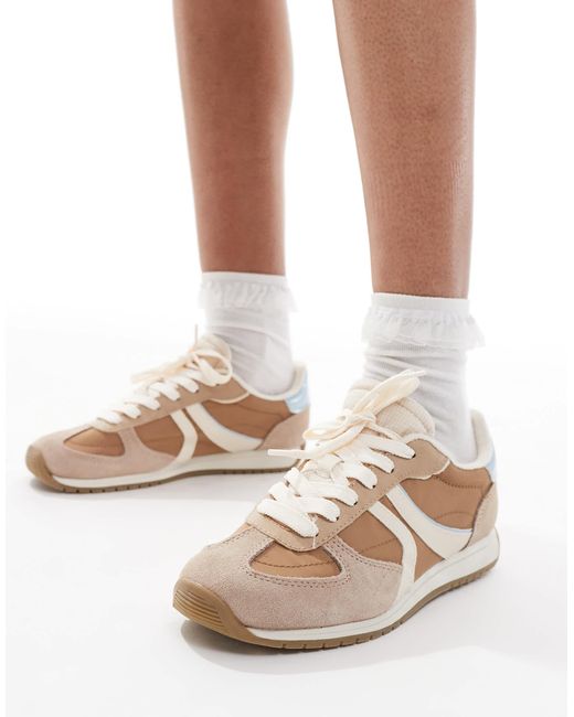Stradivarius White Leather Trainer