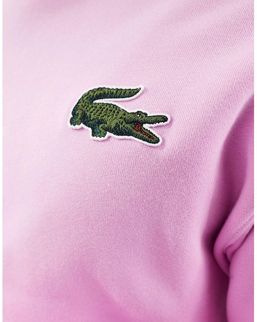 Felpa unisex con logo di Lacoste in Pink