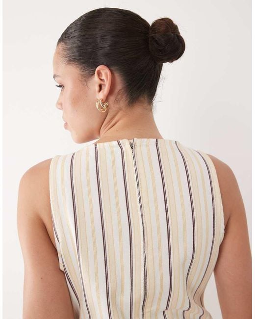 Miss Selfridge White Stripe Denim Shift Dress