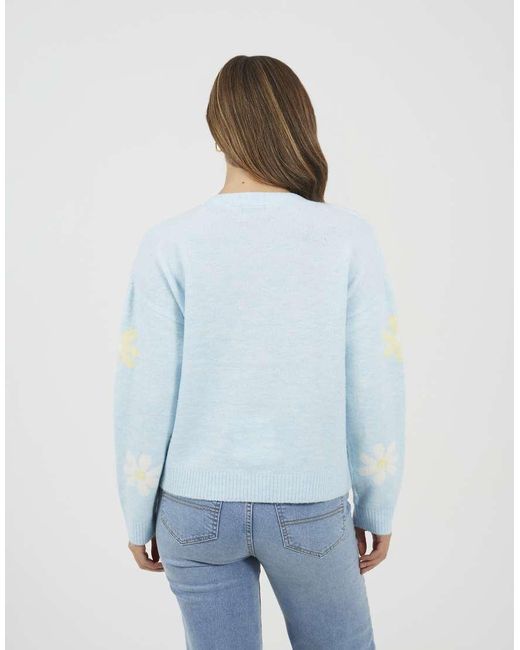 Brave Soul White Soft Flower Jacquard Knitted Cardigan