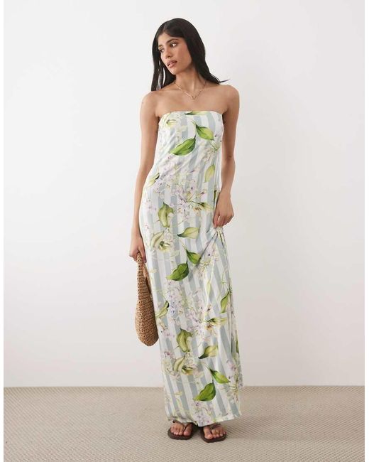 ASOS White Bandeau Maxi Dress