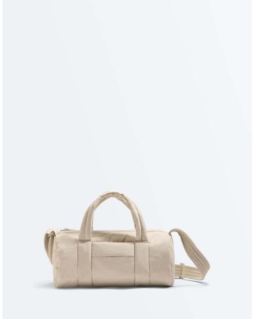 Oysho Natural Mini Bowling Bag