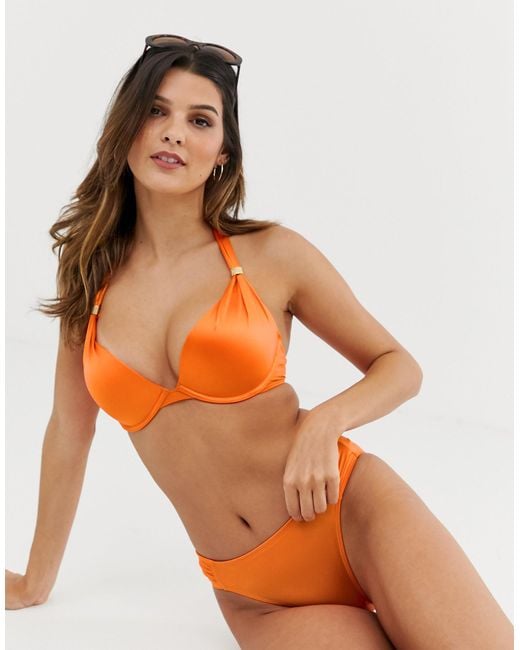 orange bikini push up