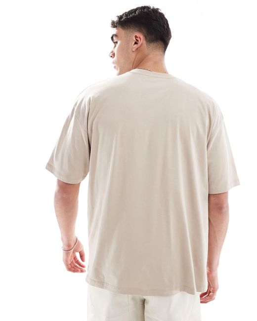ASOS Natural Oversized T-Shirt With City Graphic for men