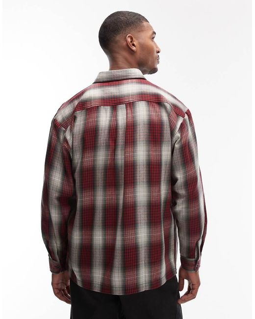 Carhartt Red Harlin Flannel Shirt for men