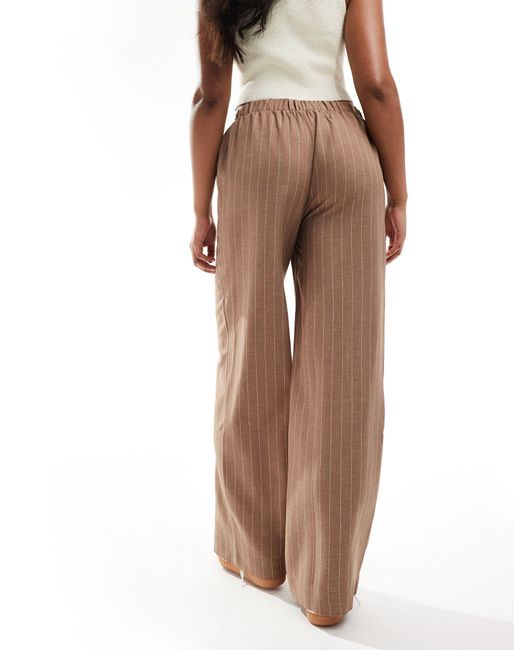 ASOS Brown Tailored Pull On Trouser