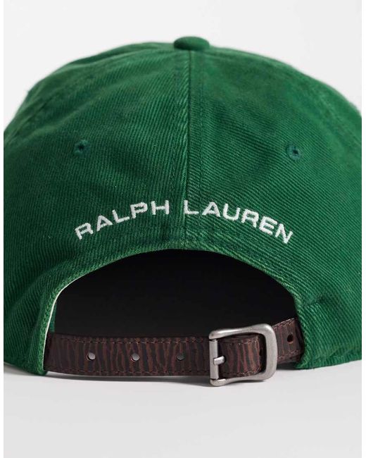 Polo Ralph Lauren Green Sports Capsule Flag Logo Baseball Cap for men