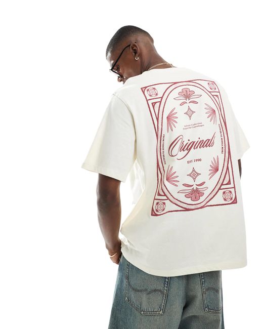 Jack & Jones – oversize-t-shirt in White für Herren