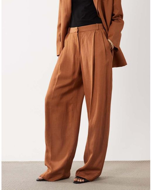Mango Multicolor Minesota Linen Mix Tailored Trouser Co-ord