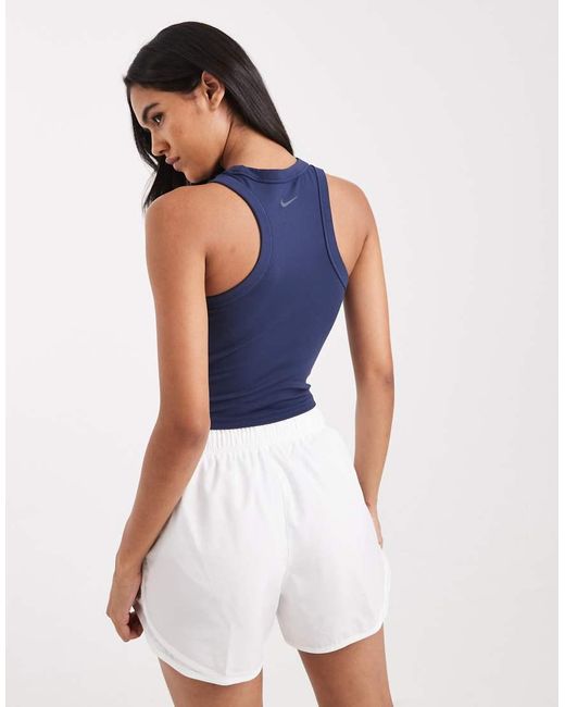Nike Blue Nike One Training Dri-fit Fitted Crop Tank