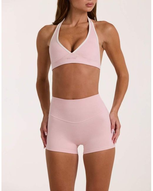 BO+TEE Pink Soft Active High Rise Mini Shorts