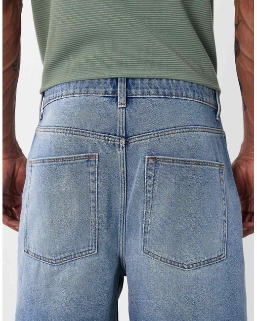 ASOS Green Mid Length Denim Jorts for men