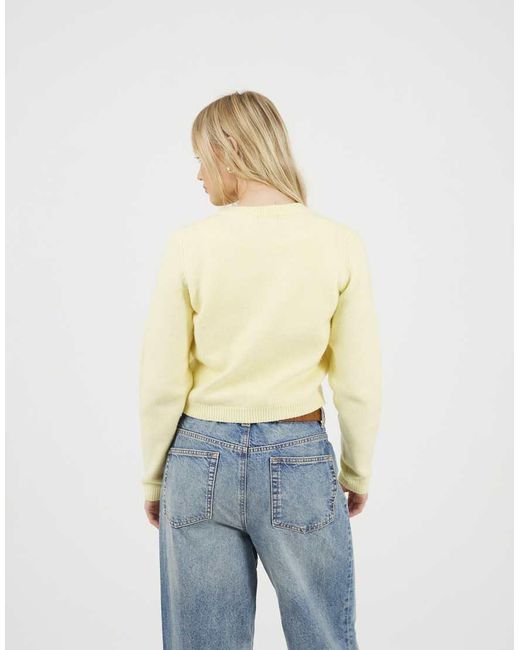Brave Soul Natural Soft Touch Crew Neck Cardigan