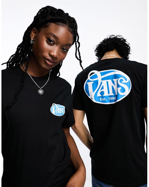 Vans Blue Oval Script Logo T-shirt