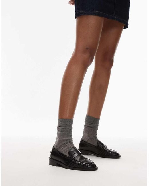 Bronx Black Next-Wagon Premium Leafer Loafers