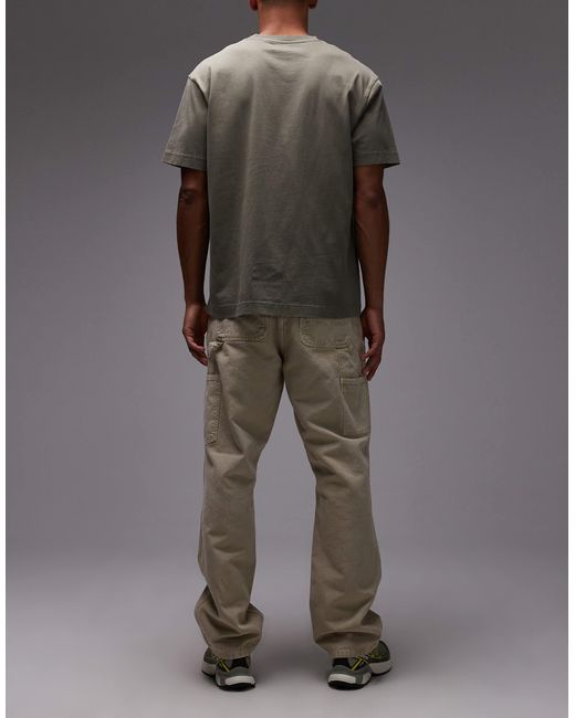 Carhartt Gray Double Knee Relaxed Stright Fit Jeans for men