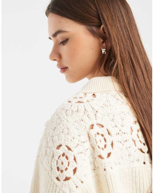 Levi's Natural Crochet Polo Jumper